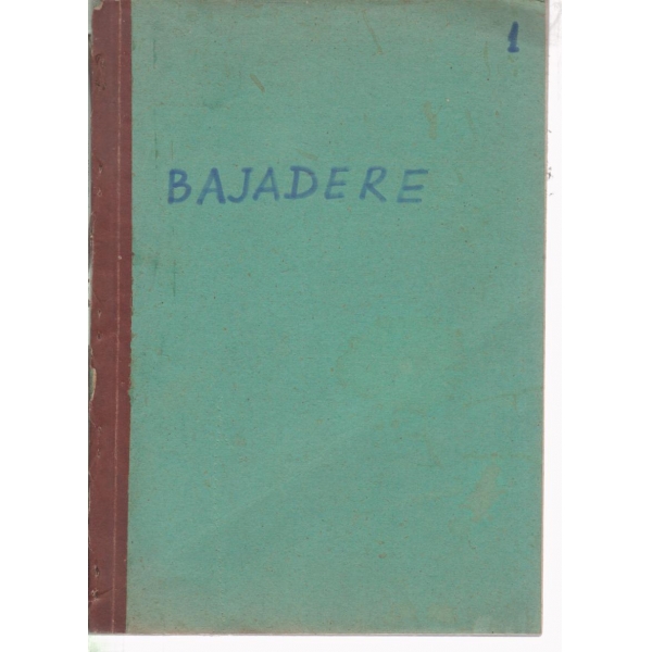 Die Bajadere-operrette in drei akten